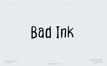 Bad Ink Font