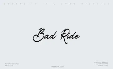 Bad Ride Font