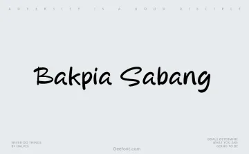 Bakpia Sabang Font