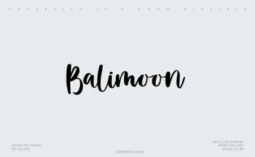 Balimoon Font