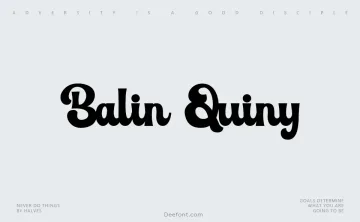 Balin Quiny Font
