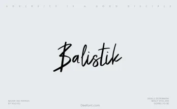 Balistik Font