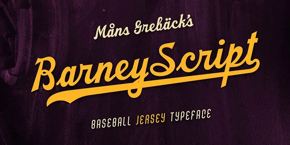 Barney Script Font