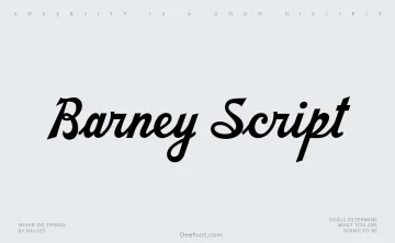 Barney Script Font