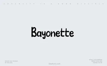 Bayonette Font