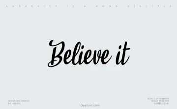 Believe it Font