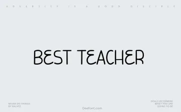 Best Teacher Font