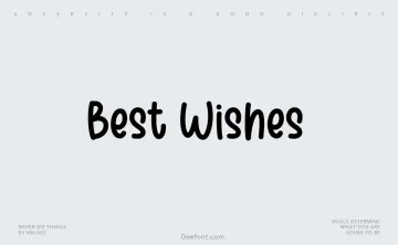 Best Wishes Font