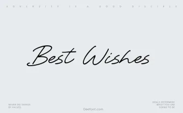 Best Wishes Script Font