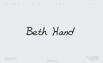Beth Hand Font