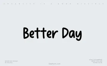 Better Day Font