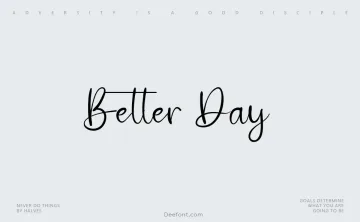 Better Day Script Font