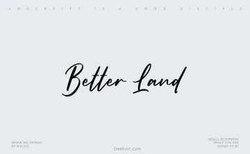 Better Land Font