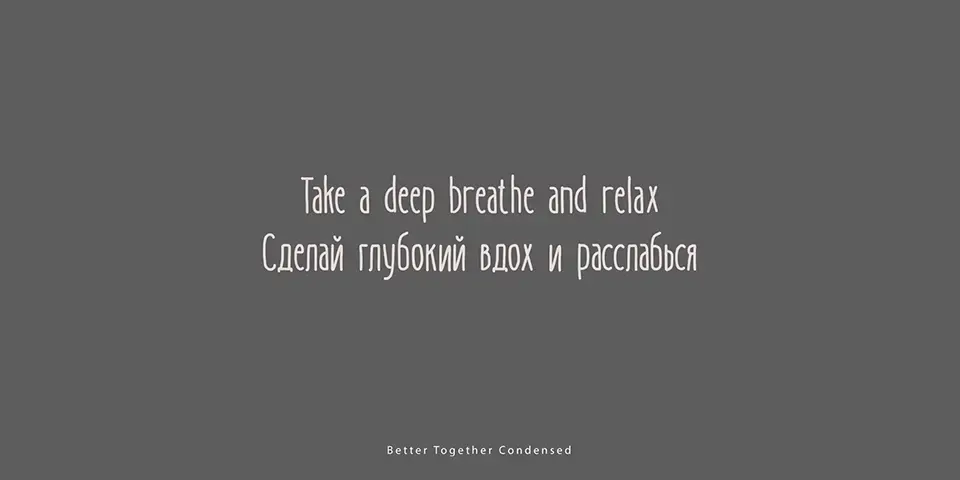 Better Together Condensed Font