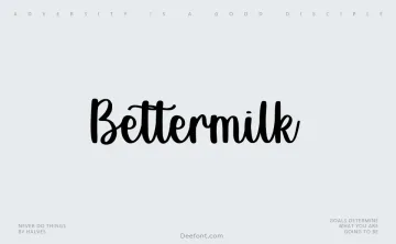 Bettermilk Font