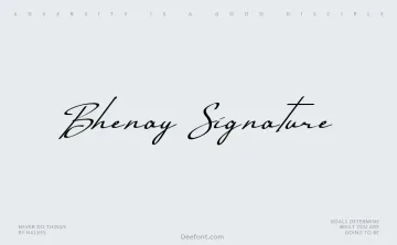 Bhenay Signature Font