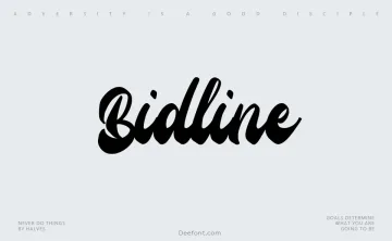 Bidline Font