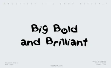 Big Bold and Brilliant Font