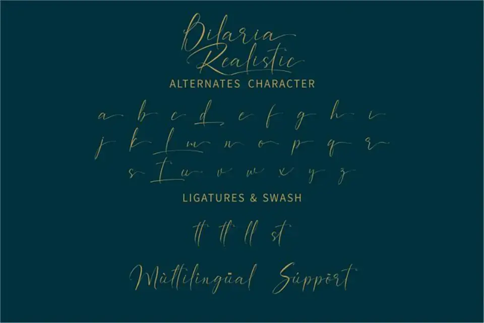 Bilaria Realistic Font