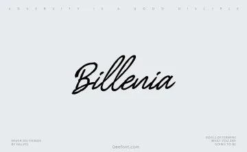 Billenia Font