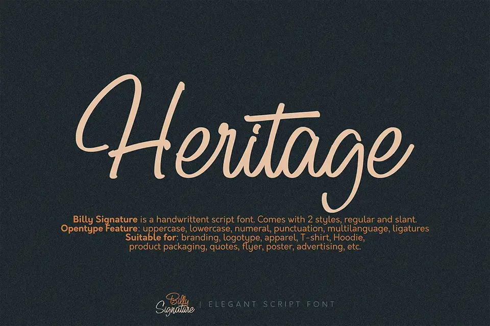 Billy Signature Font