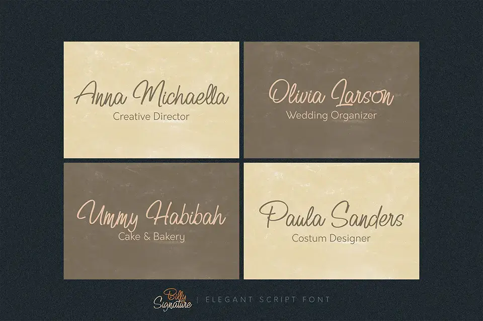 Billy Signature Font