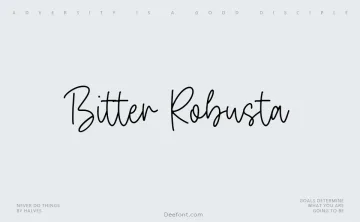 Bitter Robusta Font