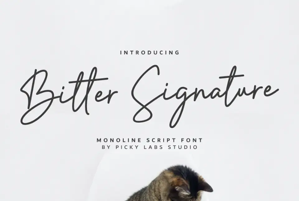 Bitter Signature Font