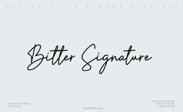 Bitter Signature Font