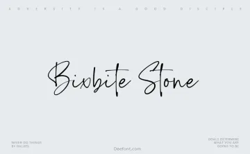 Bixbite Stone Font