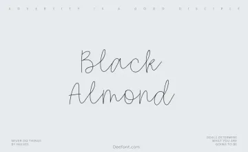 Black Almond Font