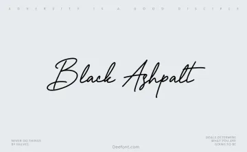 Black Ashpalt Font