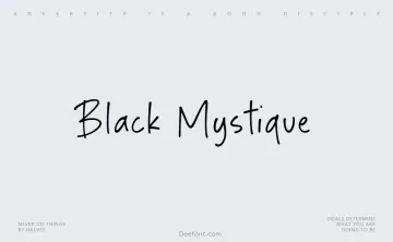 Black Mystique Font