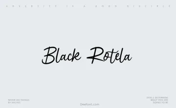 Black Rotela Font