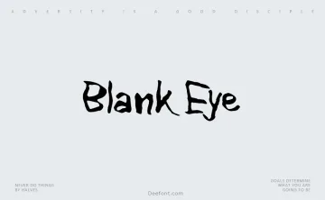 Blank Eye Font