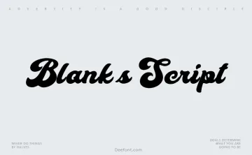 Blank’s Script Font