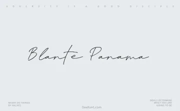 Blante Panama Script Font