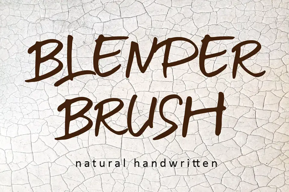 Blender Brush Font