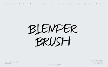 Blender Brush Font