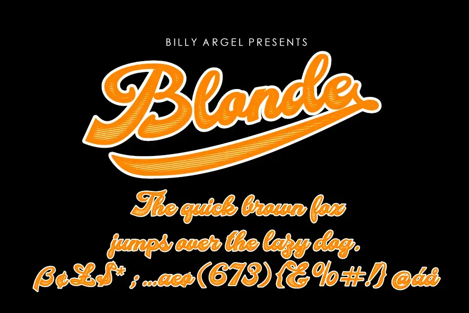Blonde Script Font
