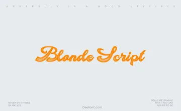 Blonde Script Font