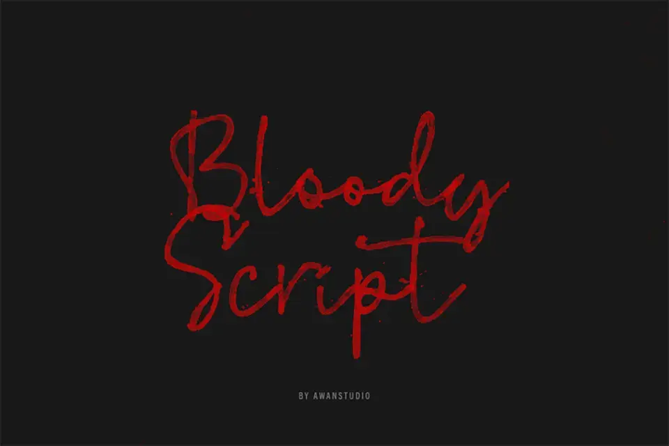 Bloody Script Font
