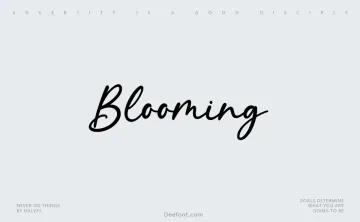 Blooming Font