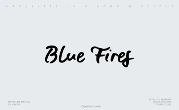 Blue Fires Font