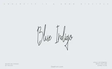 Blue Indigo Font