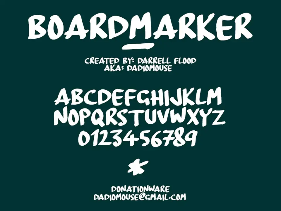 Board Marker Font