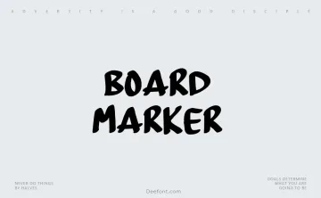 Board Marker Font