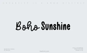 Boho Sunshine Font