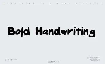 Bold Handwriting Font