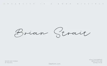 Brian Strait Font
